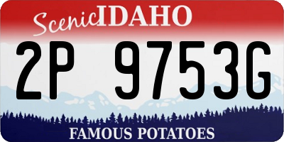 ID license plate 2P9753G