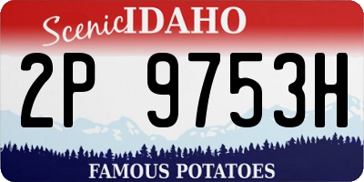 ID license plate 2P9753H