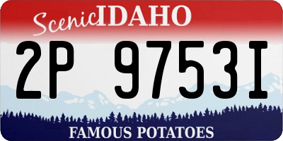 ID license plate 2P9753I