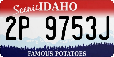 ID license plate 2P9753J