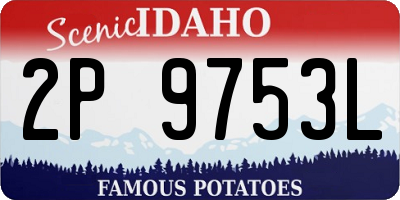 ID license plate 2P9753L