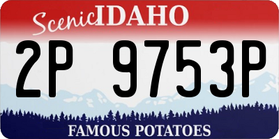ID license plate 2P9753P