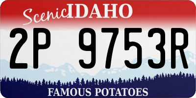 ID license plate 2P9753R