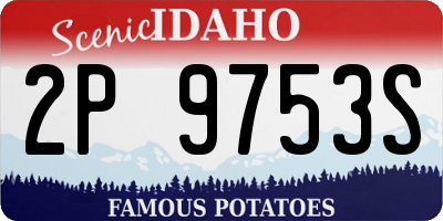 ID license plate 2P9753S