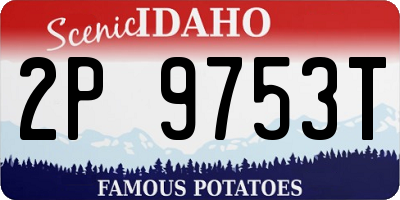 ID license plate 2P9753T