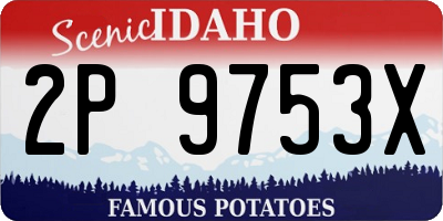 ID license plate 2P9753X