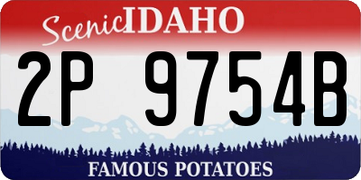 ID license plate 2P9754B