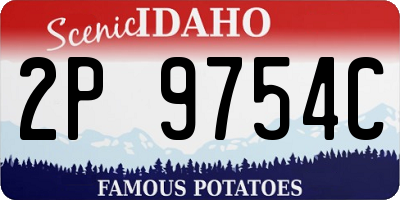 ID license plate 2P9754C
