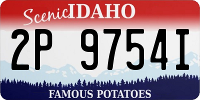 ID license plate 2P9754I
