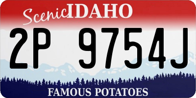 ID license plate 2P9754J