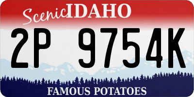 ID license plate 2P9754K