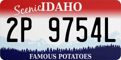ID license plate 2P9754L