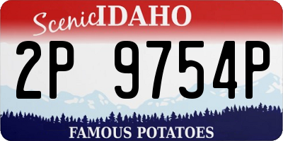 ID license plate 2P9754P
