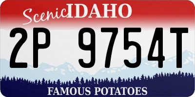 ID license plate 2P9754T