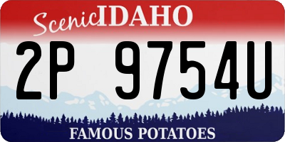 ID license plate 2P9754U