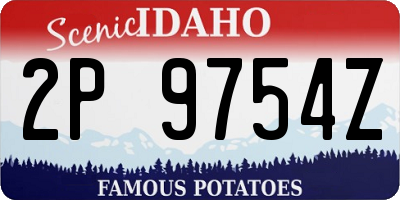 ID license plate 2P9754Z
