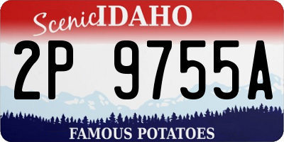 ID license plate 2P9755A