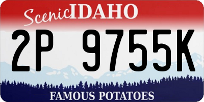 ID license plate 2P9755K