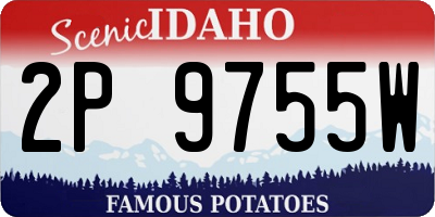 ID license plate 2P9755W