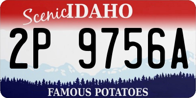 ID license plate 2P9756A