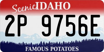 ID license plate 2P9756E