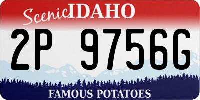 ID license plate 2P9756G