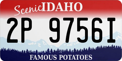 ID license plate 2P9756I