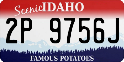 ID license plate 2P9756J