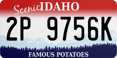 ID license plate 2P9756K