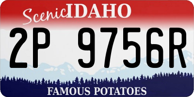 ID license plate 2P9756R