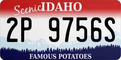ID license plate 2P9756S