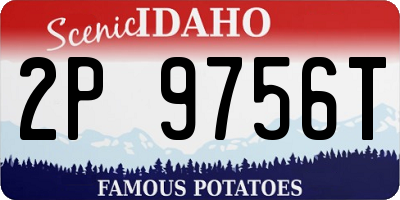 ID license plate 2P9756T