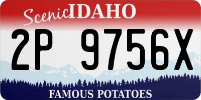 ID license plate 2P9756X