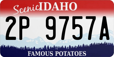 ID license plate 2P9757A