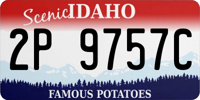 ID license plate 2P9757C