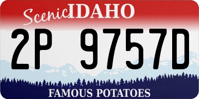 ID license plate 2P9757D