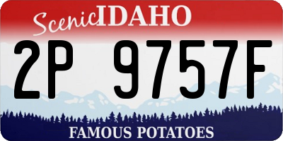 ID license plate 2P9757F