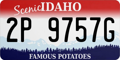 ID license plate 2P9757G
