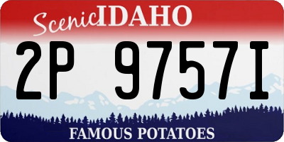 ID license plate 2P9757I