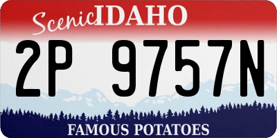 ID license plate 2P9757N