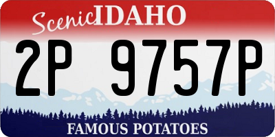 ID license plate 2P9757P