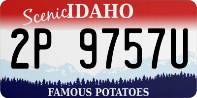 ID license plate 2P9757U