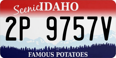 ID license plate 2P9757V