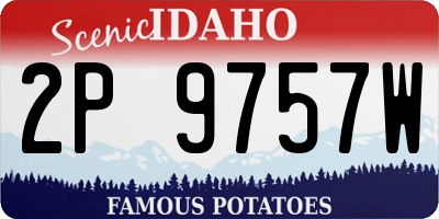 ID license plate 2P9757W