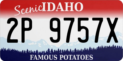 ID license plate 2P9757X