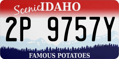 ID license plate 2P9757Y
