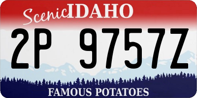 ID license plate 2P9757Z