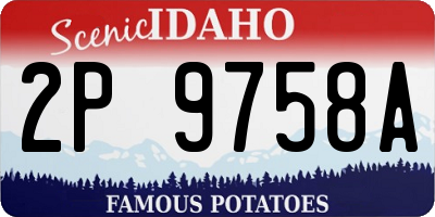 ID license plate 2P9758A