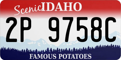 ID license plate 2P9758C