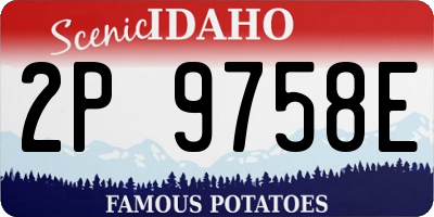 ID license plate 2P9758E